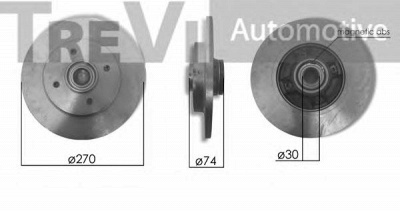 TREVI AUTOMOTIVE wb2223 -  Комплект подшипника ступицы колеса